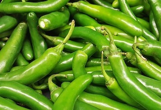 Green serrano peppers