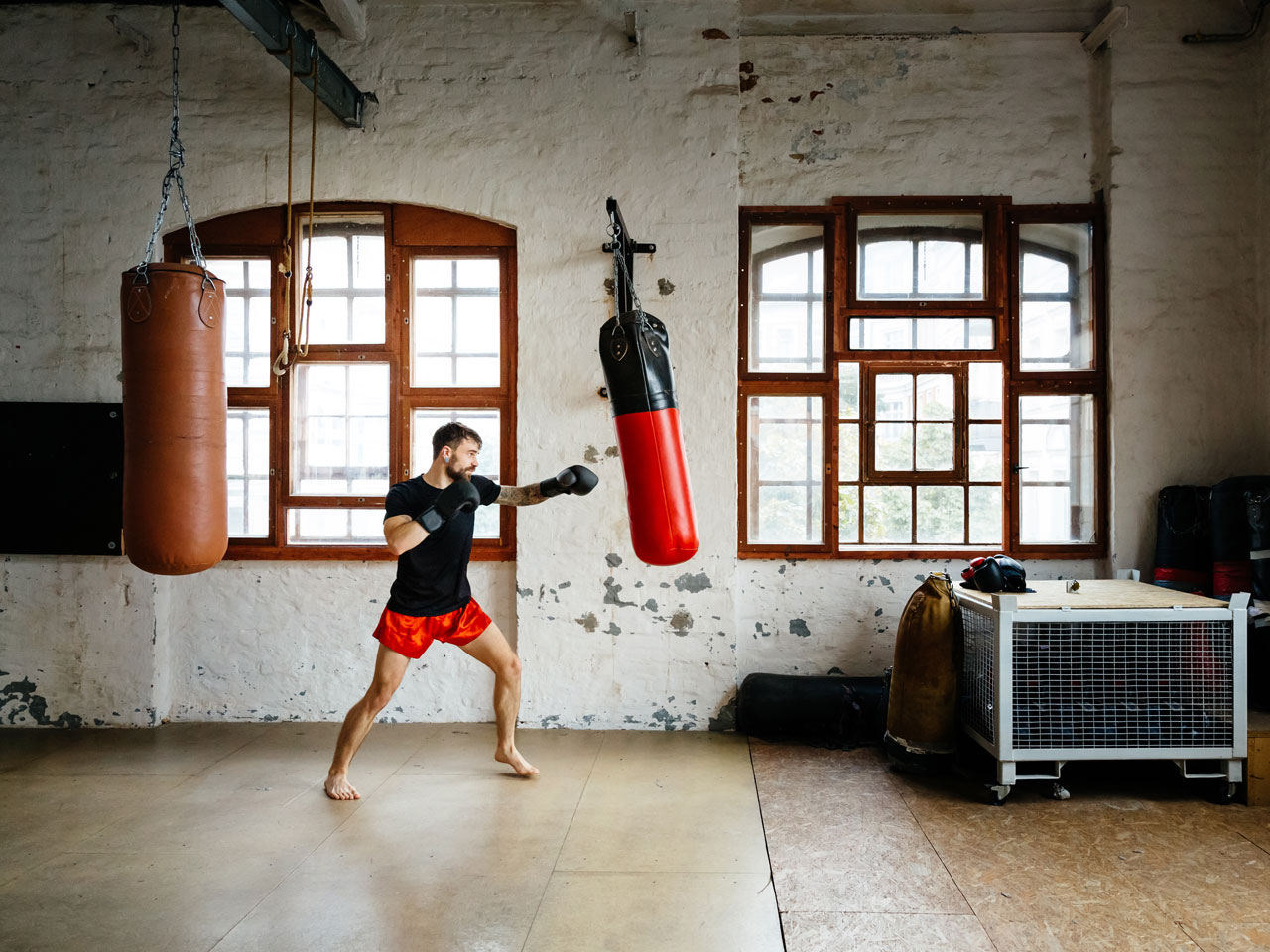 Workouts for Boxers: Fit man boxing