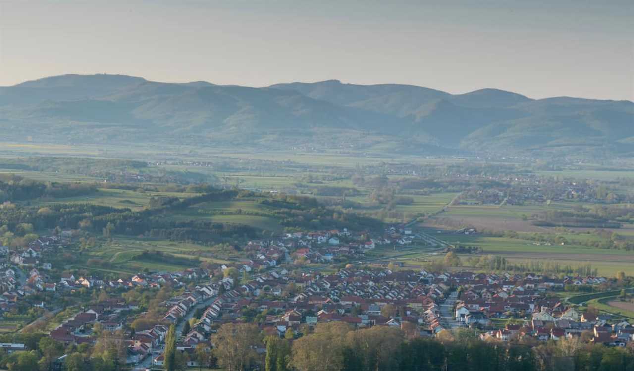 A quiet village in the hills of Slavonia, Croatia