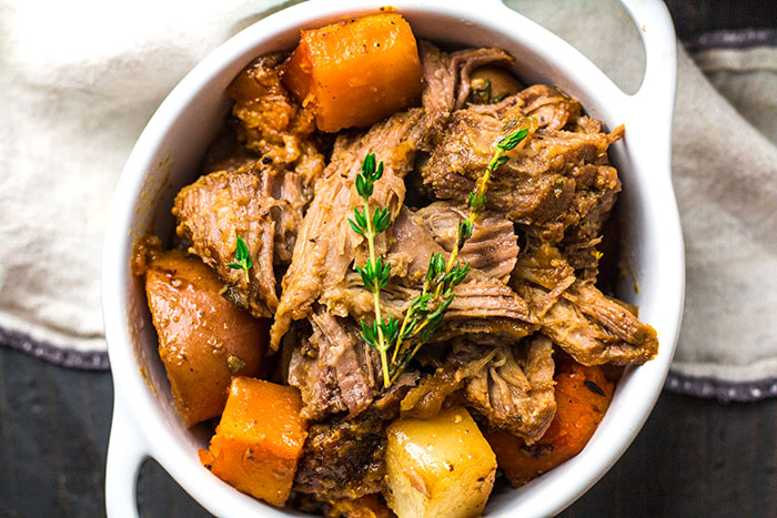 finished one pot braised pork with root vegetables recipe