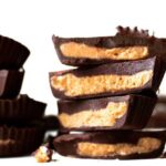 homemade peanut butter cups stacked