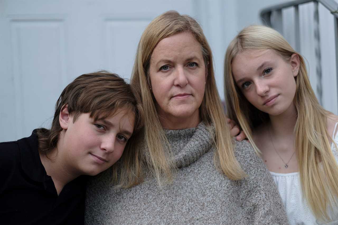 The Koehne family pose for a portrait outside their home. Lyndhurst, New Jersey, 2021 Â© Sean Sirota for Time Magazine