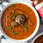 homemade tomato soup with gluten free meatballs recipe