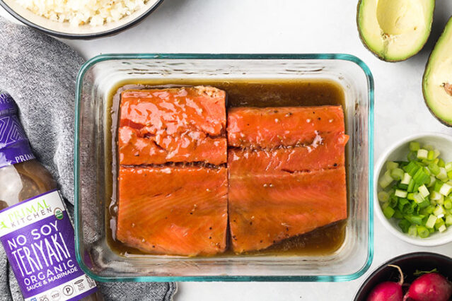 salmon for tiktok emily mariko inspired low carb salmon rice bowls