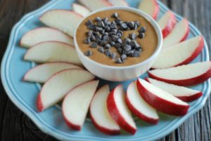 Apples with Chocolate chip Peanut Butter