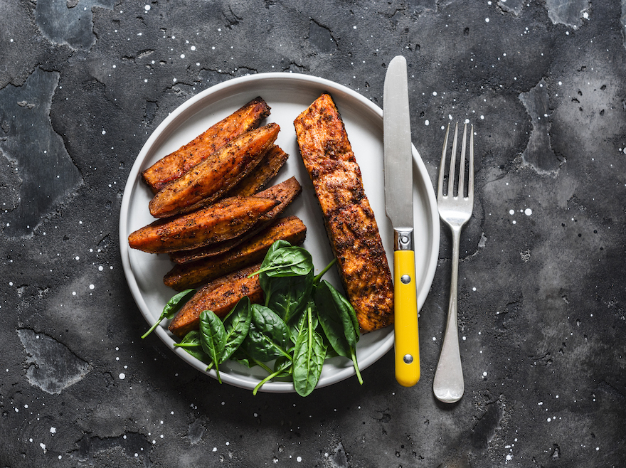 healthy meal ideas salmon sweet potato