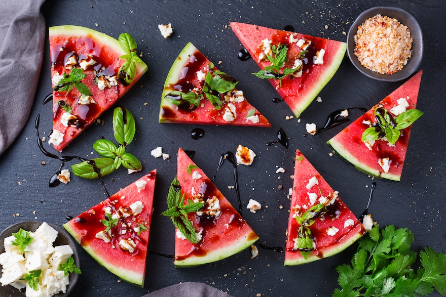 healthy pool snacks watermelon pizza