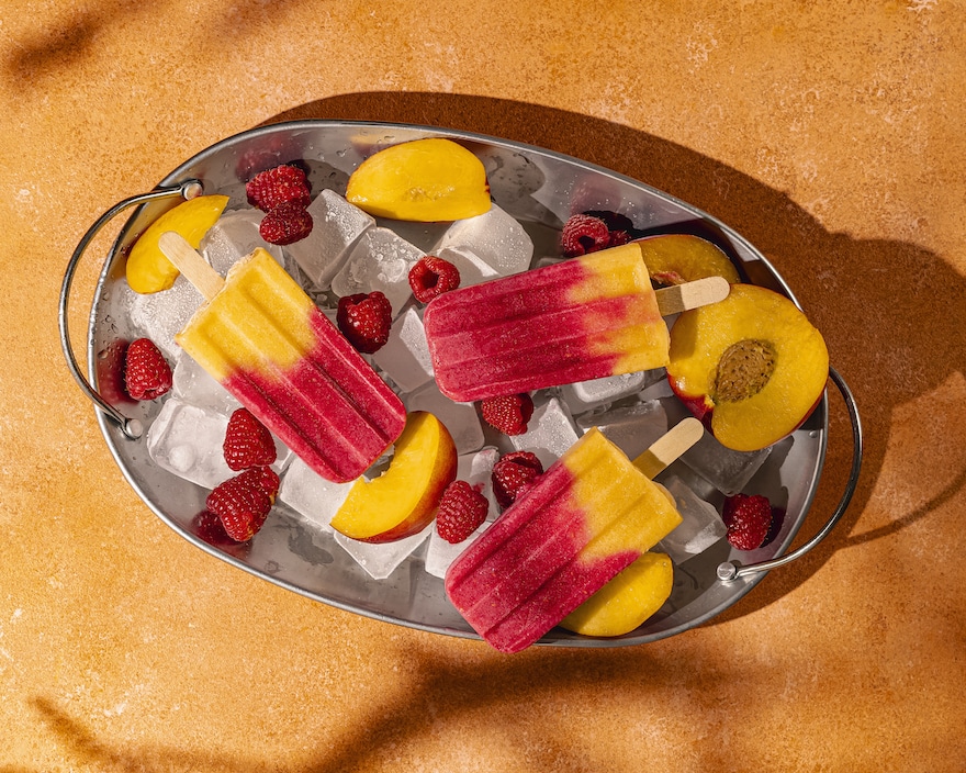 healthy pool snacks mango popsicles