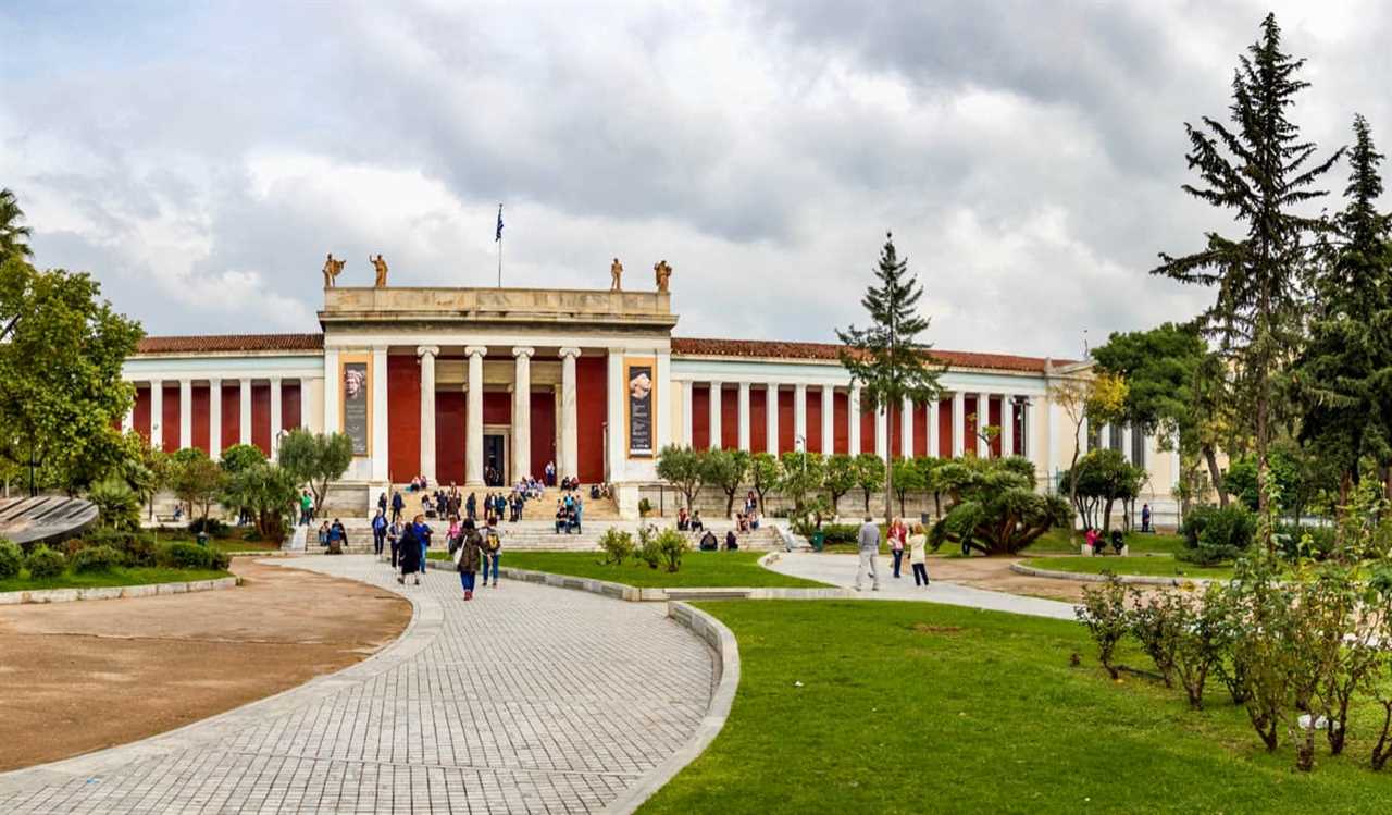 A large museum in the Exarcheia district in Athens, Greence busy with visitors