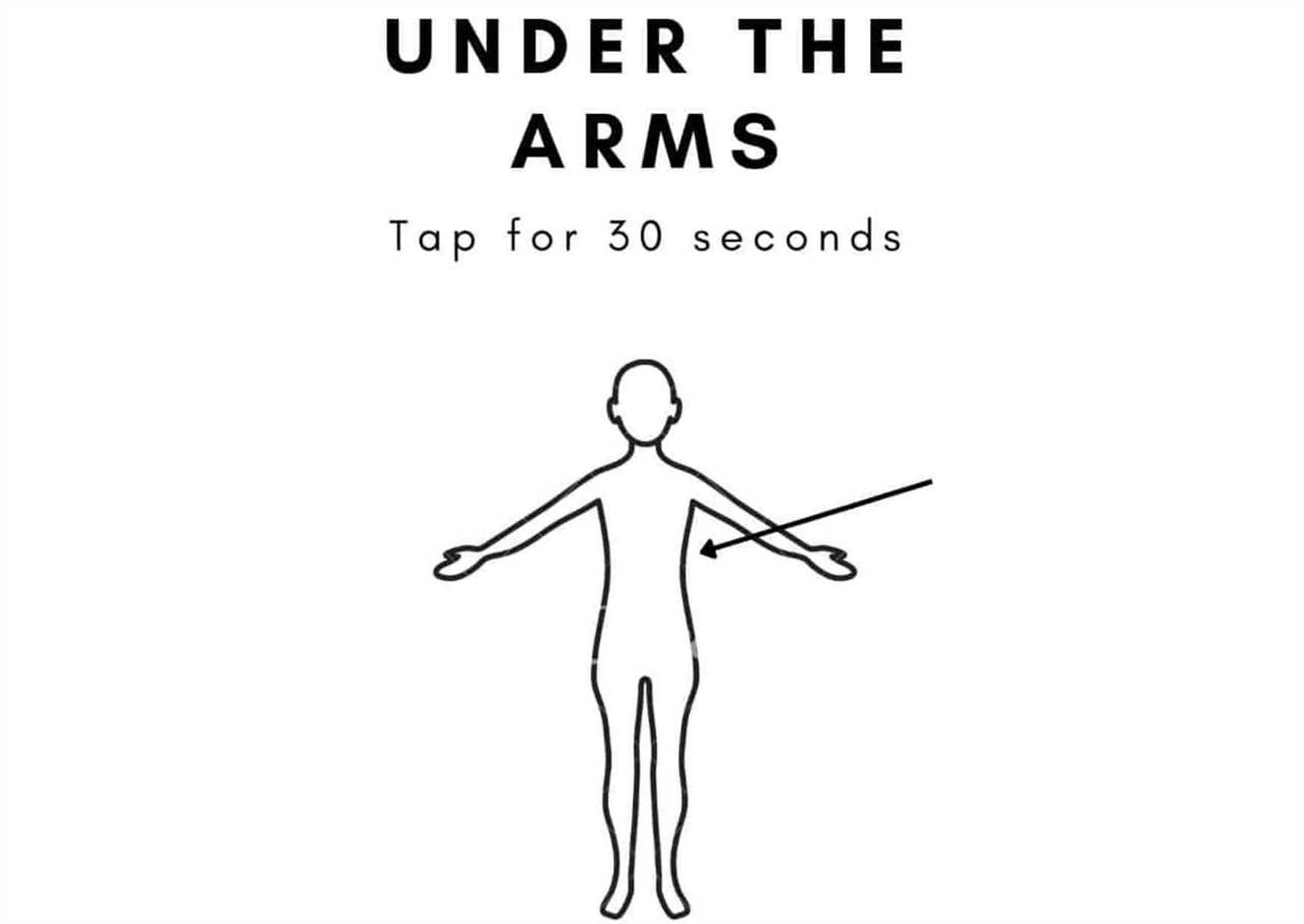 tapping under the arms