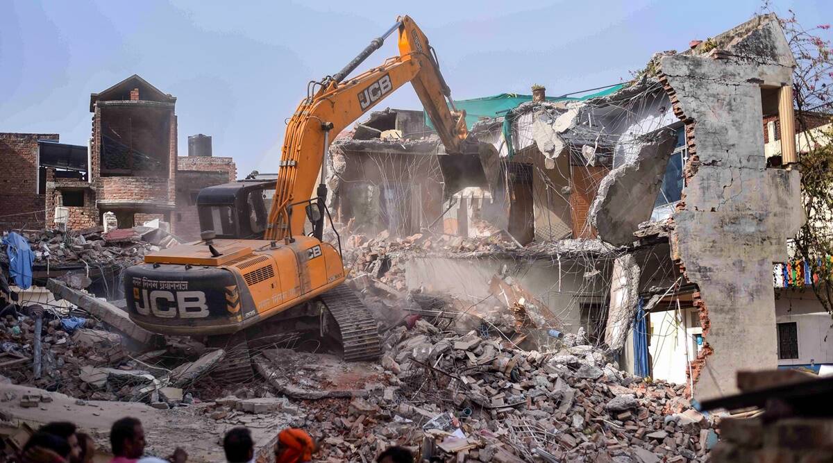 bulldozer in Prayajraj poses a challenge for the constitution