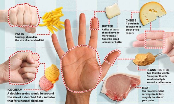 portion control through hand