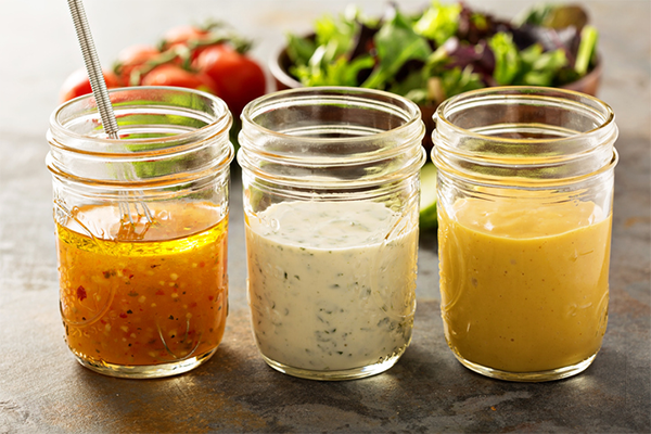 salad dressings in mason jars | how to meal prep salads