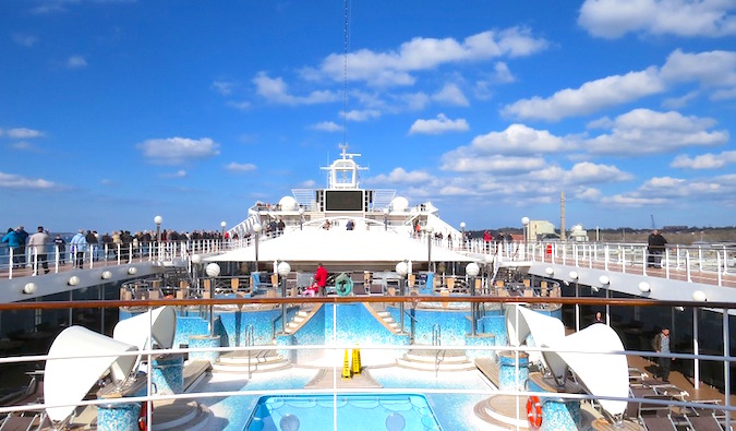 view of a cruise ship deck