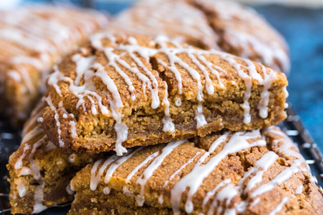 pumpkin scones with frosting