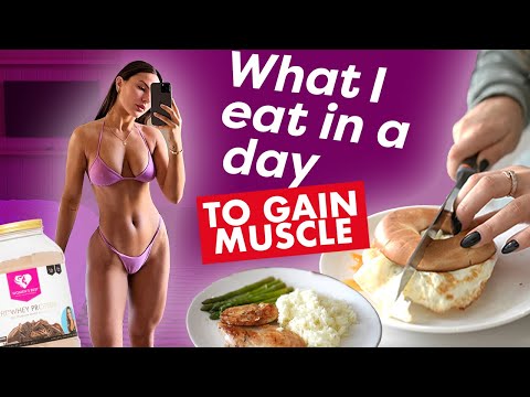 WHAT I EAT IN A DAY TO GAIN MUSCLE AND SUPPLEMENTS I USE | Krissy Cela