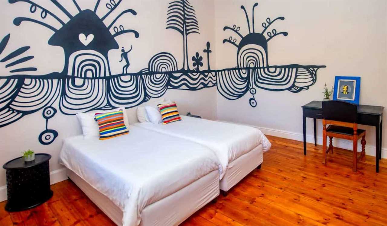 A room inside the Villa Viva hostel in Cape Town, South Africa