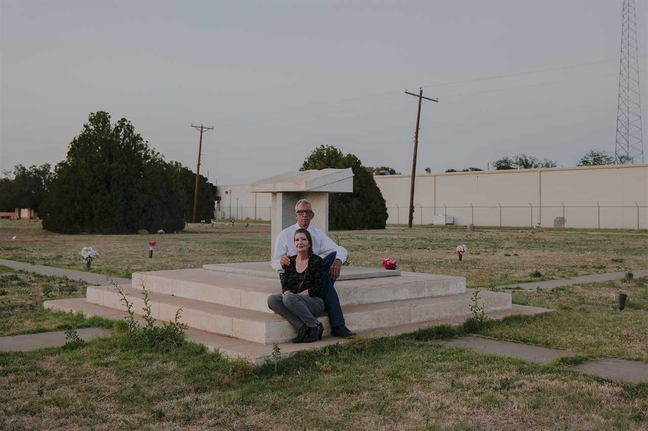 Rhonda and Gary Yessel in their cometary in Littlefield Texas on June 26, 2022.