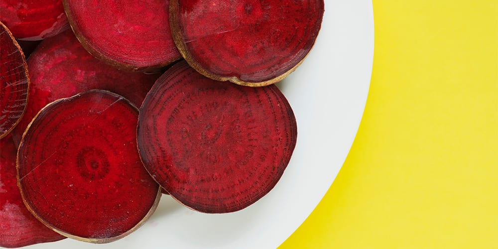 beets slices on plate | foods high in potassium
