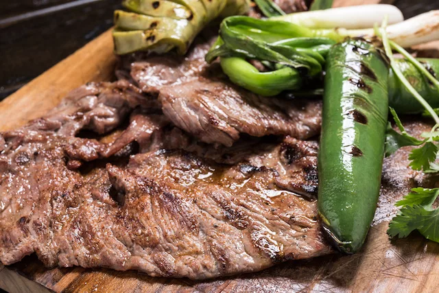 Steak, which as a healthy protein option at Chipotle
