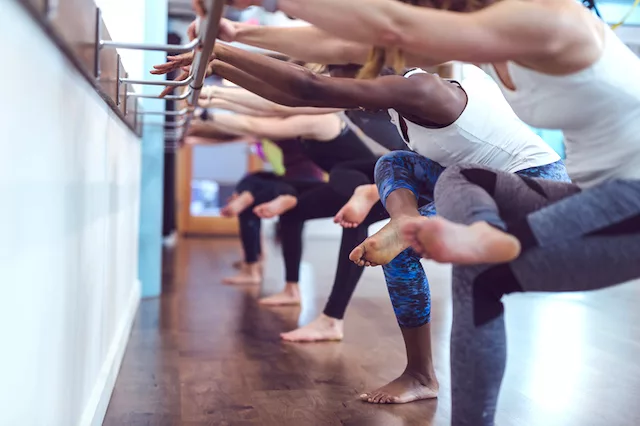 Barre class on the 3-2-8 workout plan