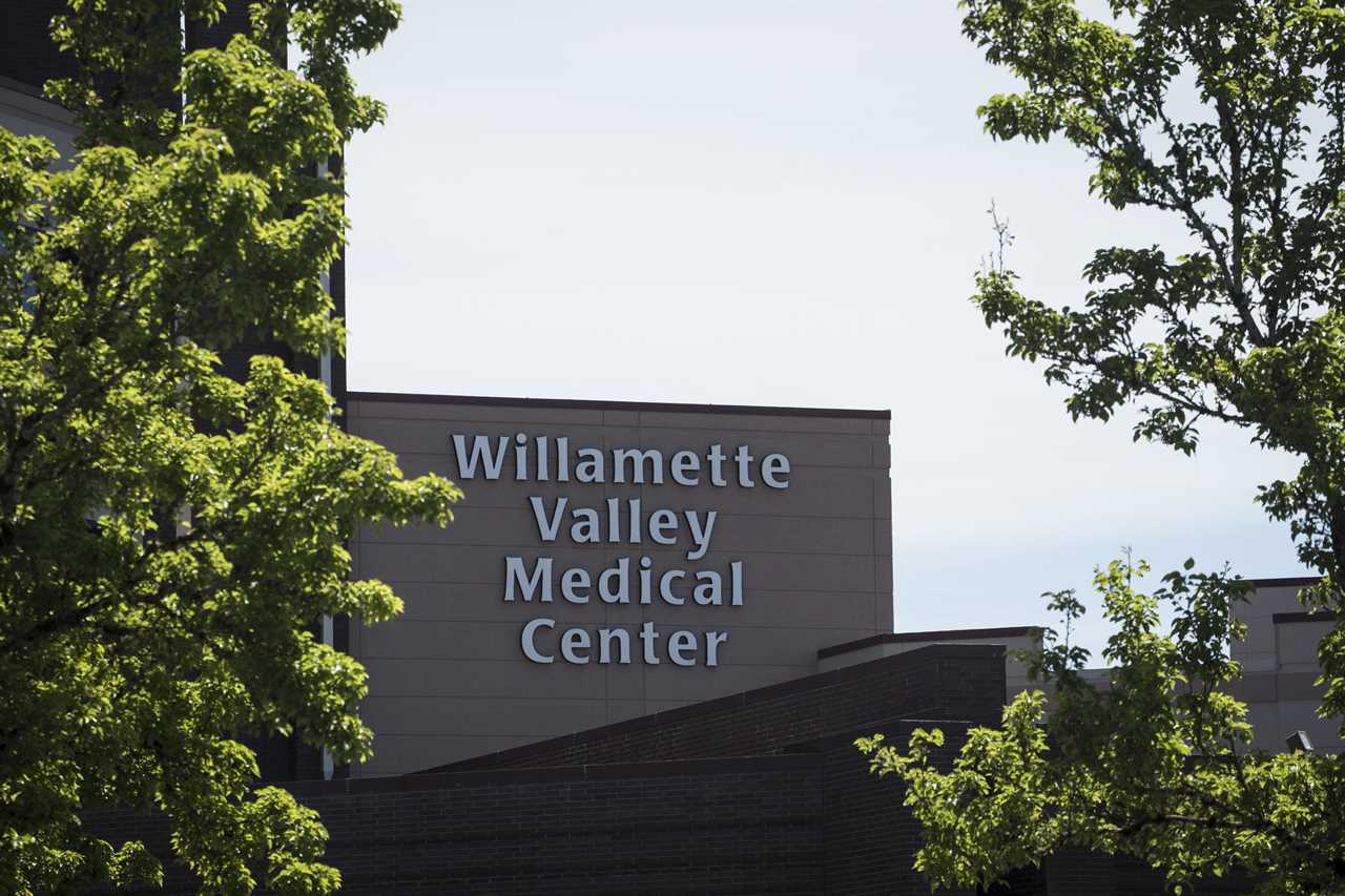 A sign of Willamette Valley Medical Center, a subsidiary of LifePoint Health Inc., in McMinnville, Oregon