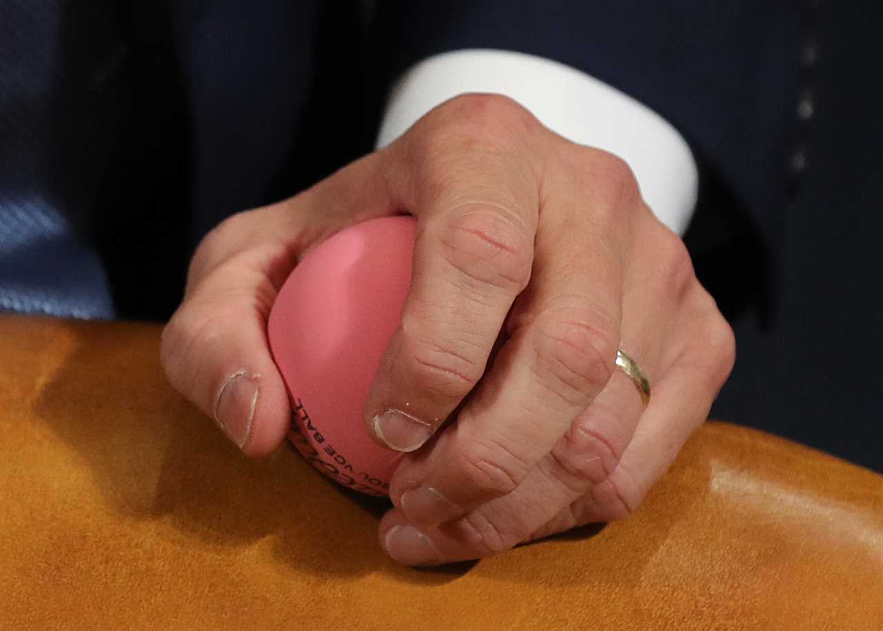 Committee ranking member Rep. Doug Collins (R-GA) squeezes a stress ball.