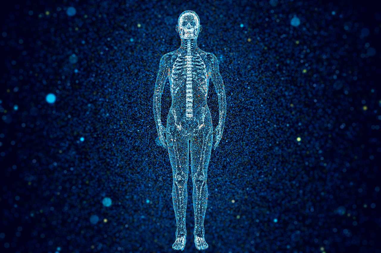 X-Ray-like image of a full-length human body