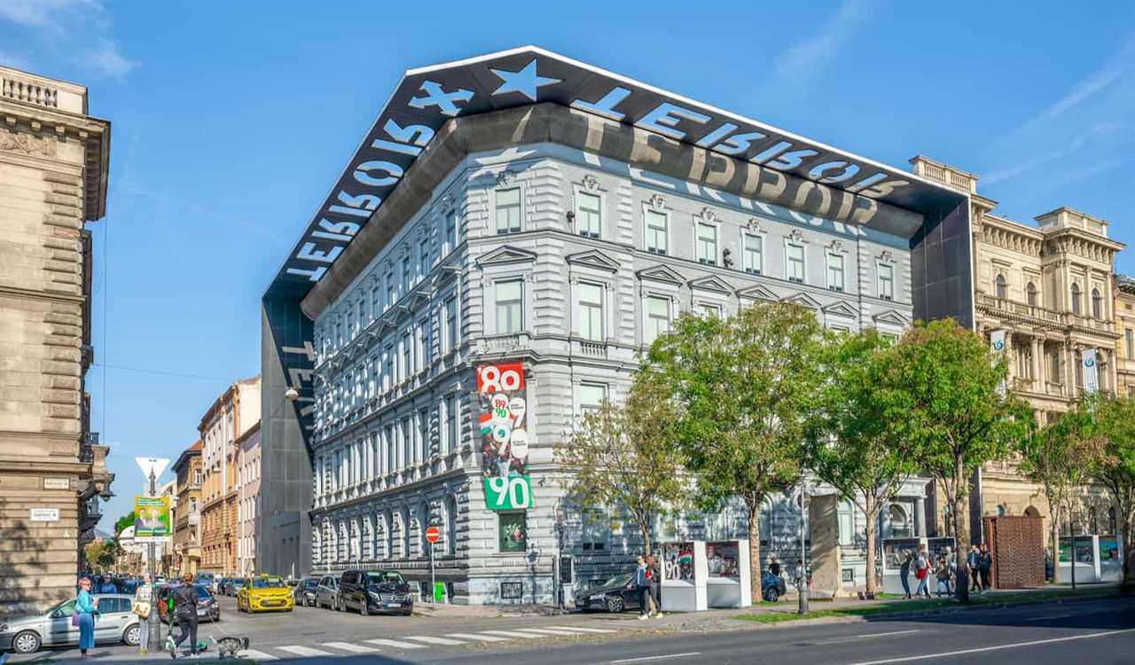 The Museum of Terror building in the Terézváros area of Budapest, Hungary