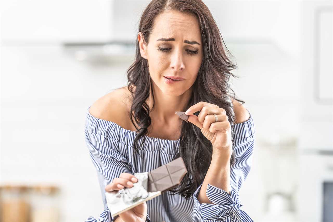 Woman Debates Eating a Chocolate Bar | Sugar Withdrawal