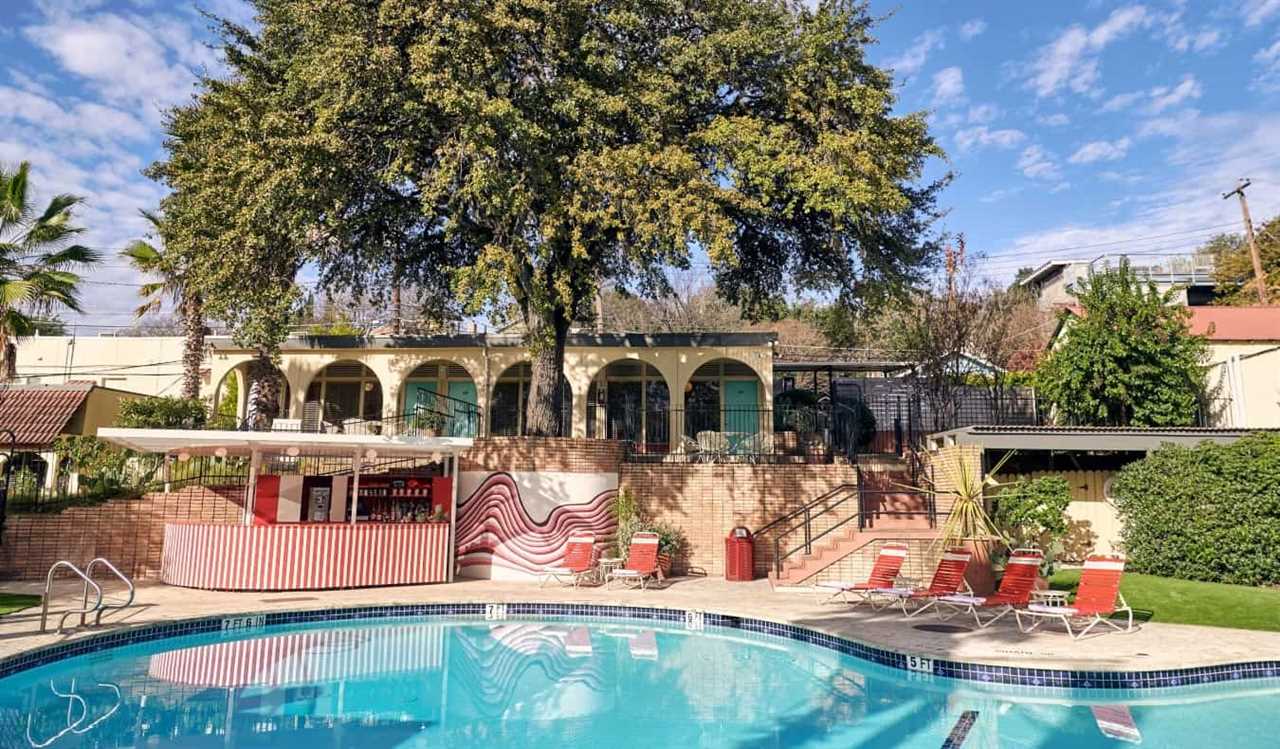 The pool at Austin Motel in Austin, Texas