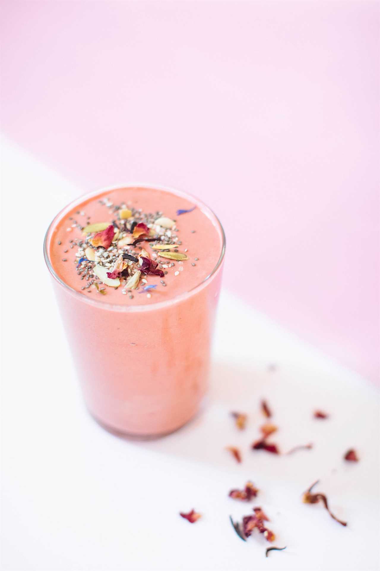 Almond Butter Pink Beet Smoothie | Nutrition Stripped