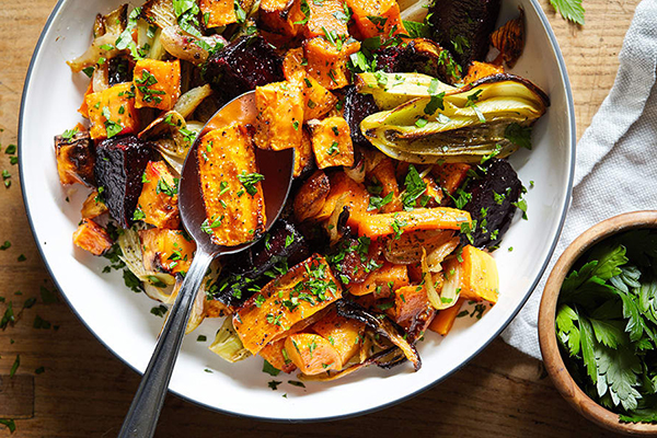 Plate of Roasted Veggies | Ways to Eat More Veggies