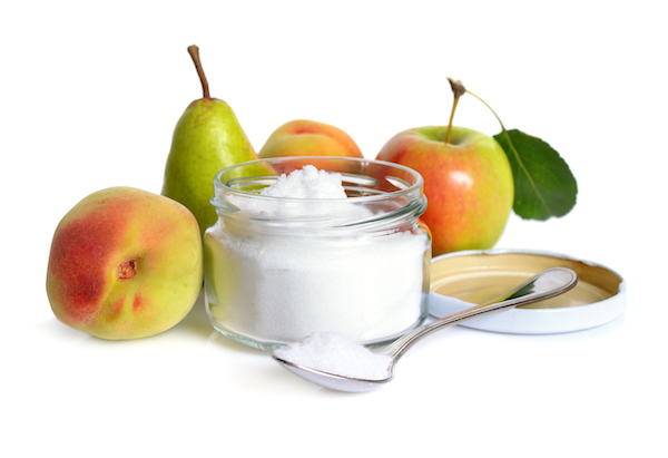 Isolated image of fruit and a jar of sugar | Sugar in Fruit