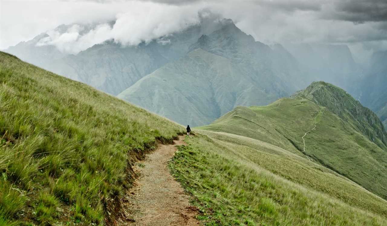 A path winding through the Sacred Valley in Peru