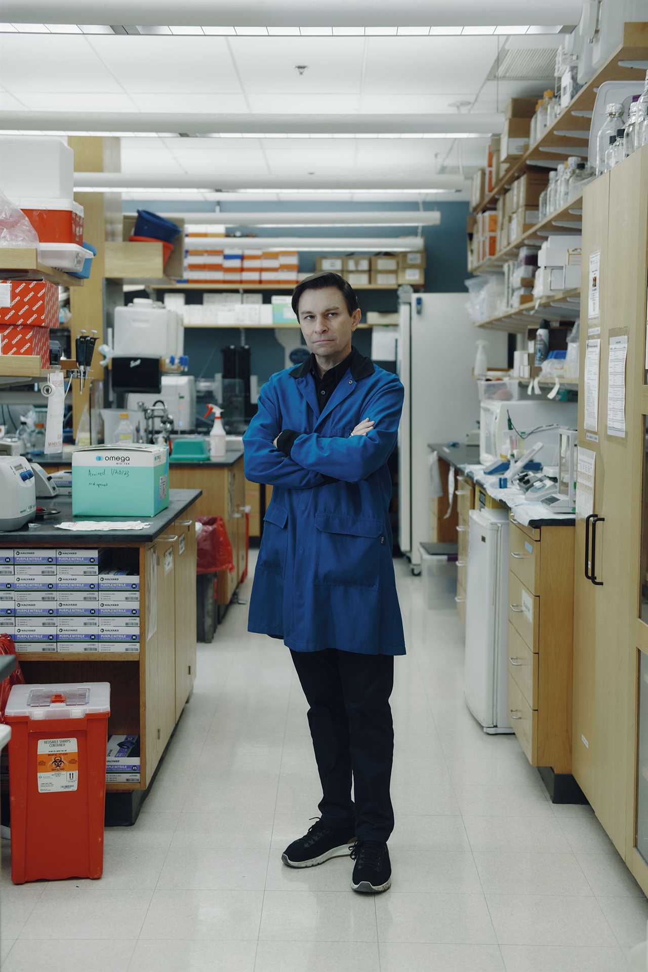 Sinclair in his lab at Harvard Medical School