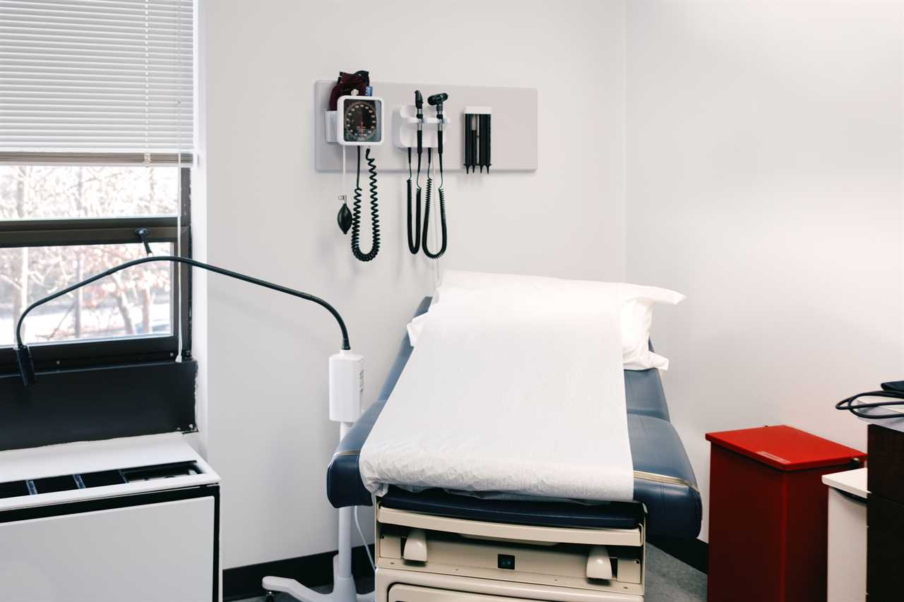 Examination Table in Doctor's Office