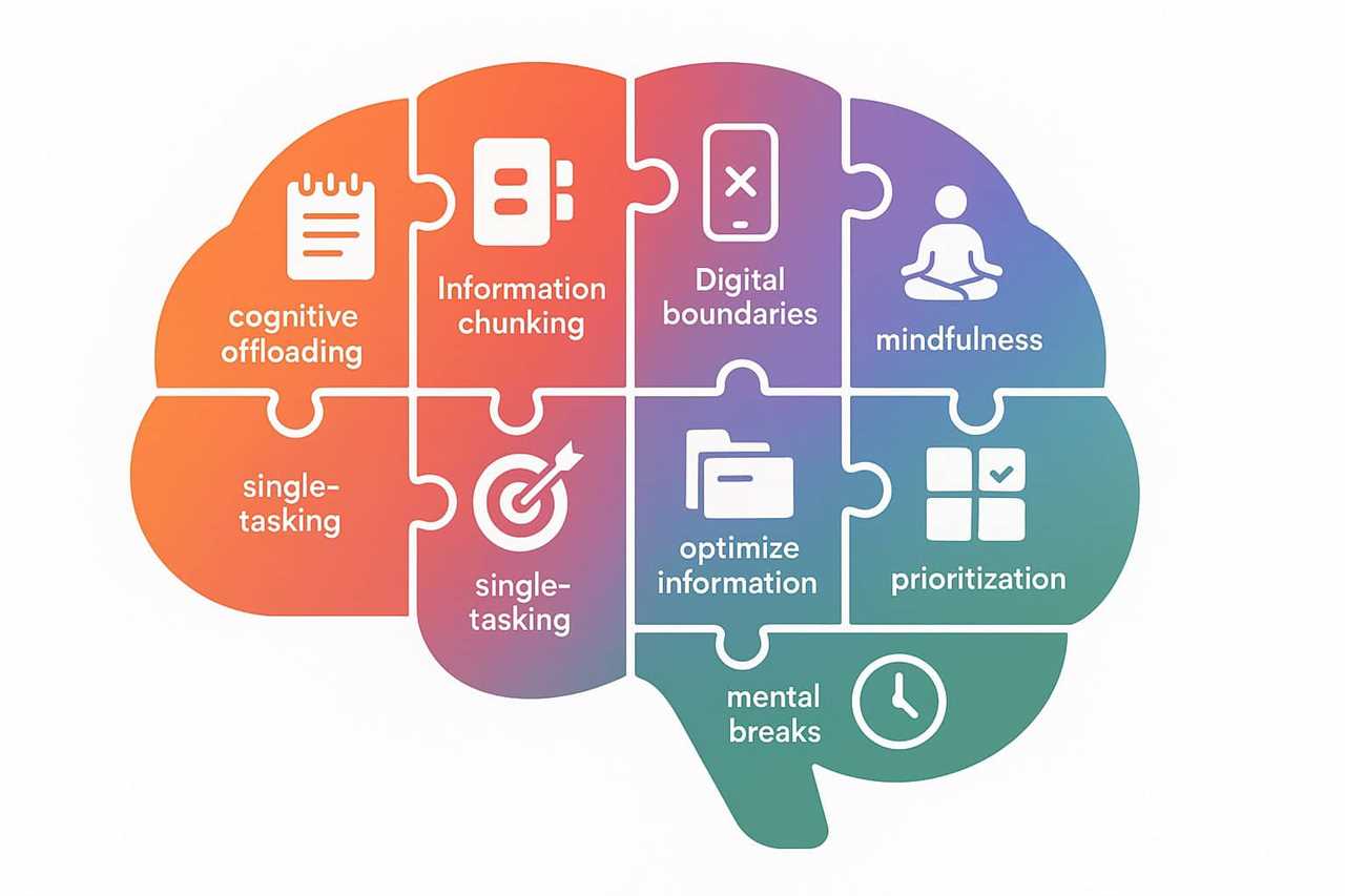 Puzzle pieces showing 9 solutions for cognitive overload