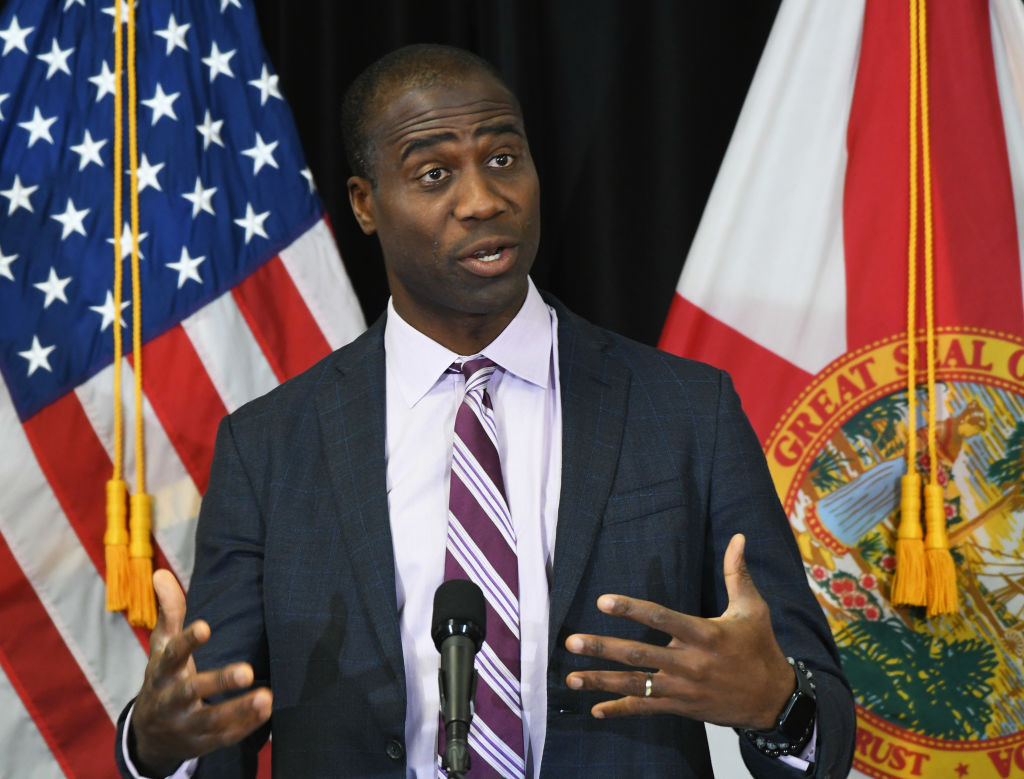 Florida Surgeon General Dr. Joseph Ladapo speaks at a press