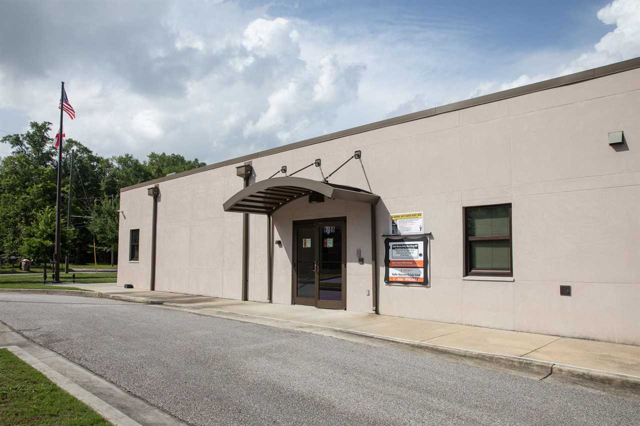 Exterior of a Safe Haven Baby Box at a Mobile Fire Station in Mobile Alabama on June 9th, 2025.