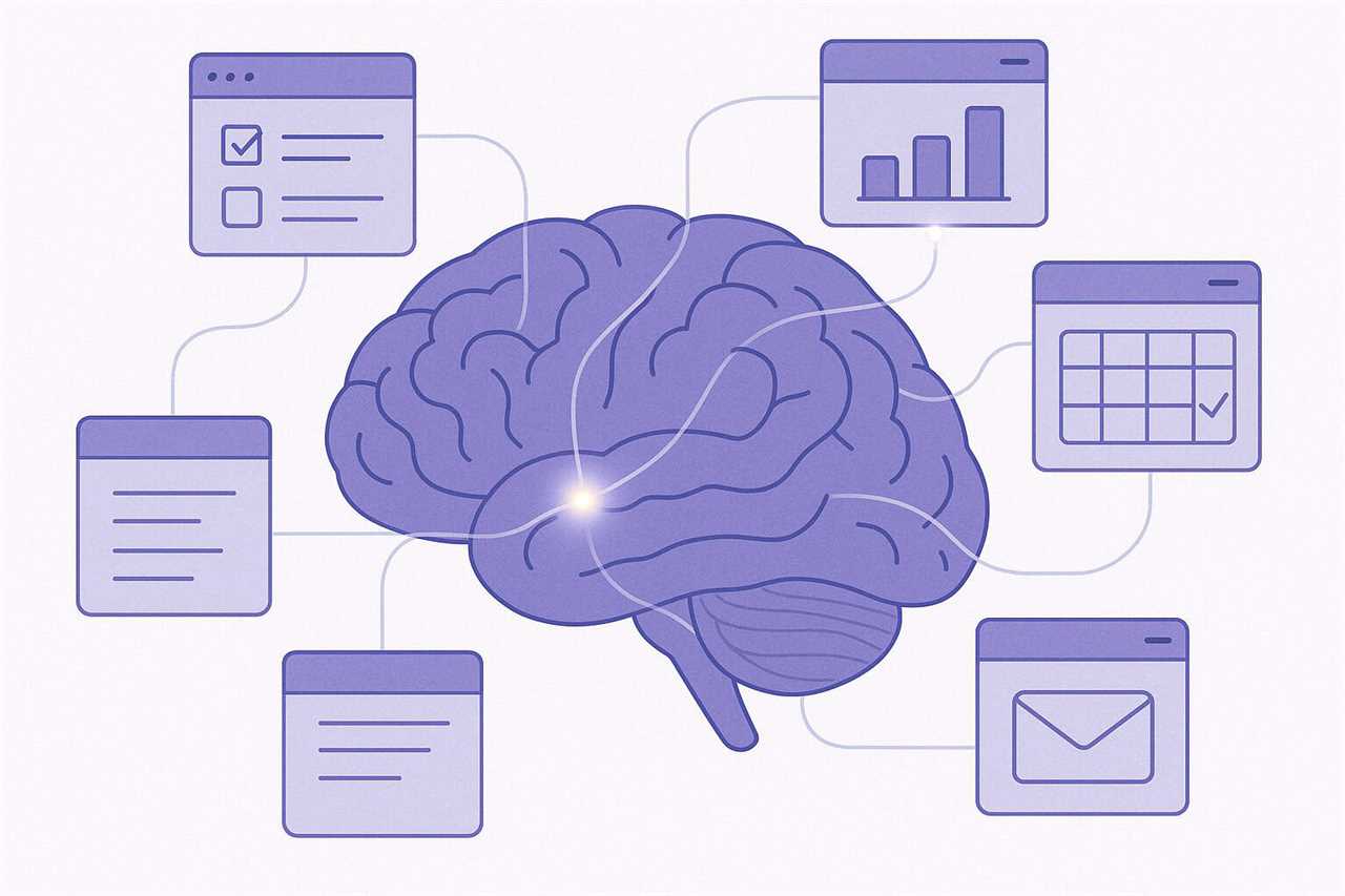 brain network showing cognitive residue and attention patterns