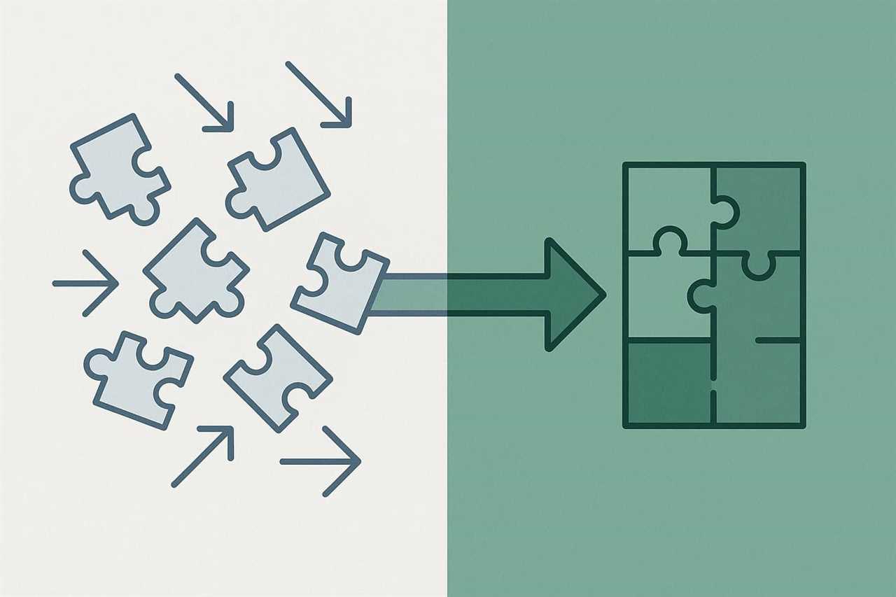 roadmap showing journey from chaos to focus