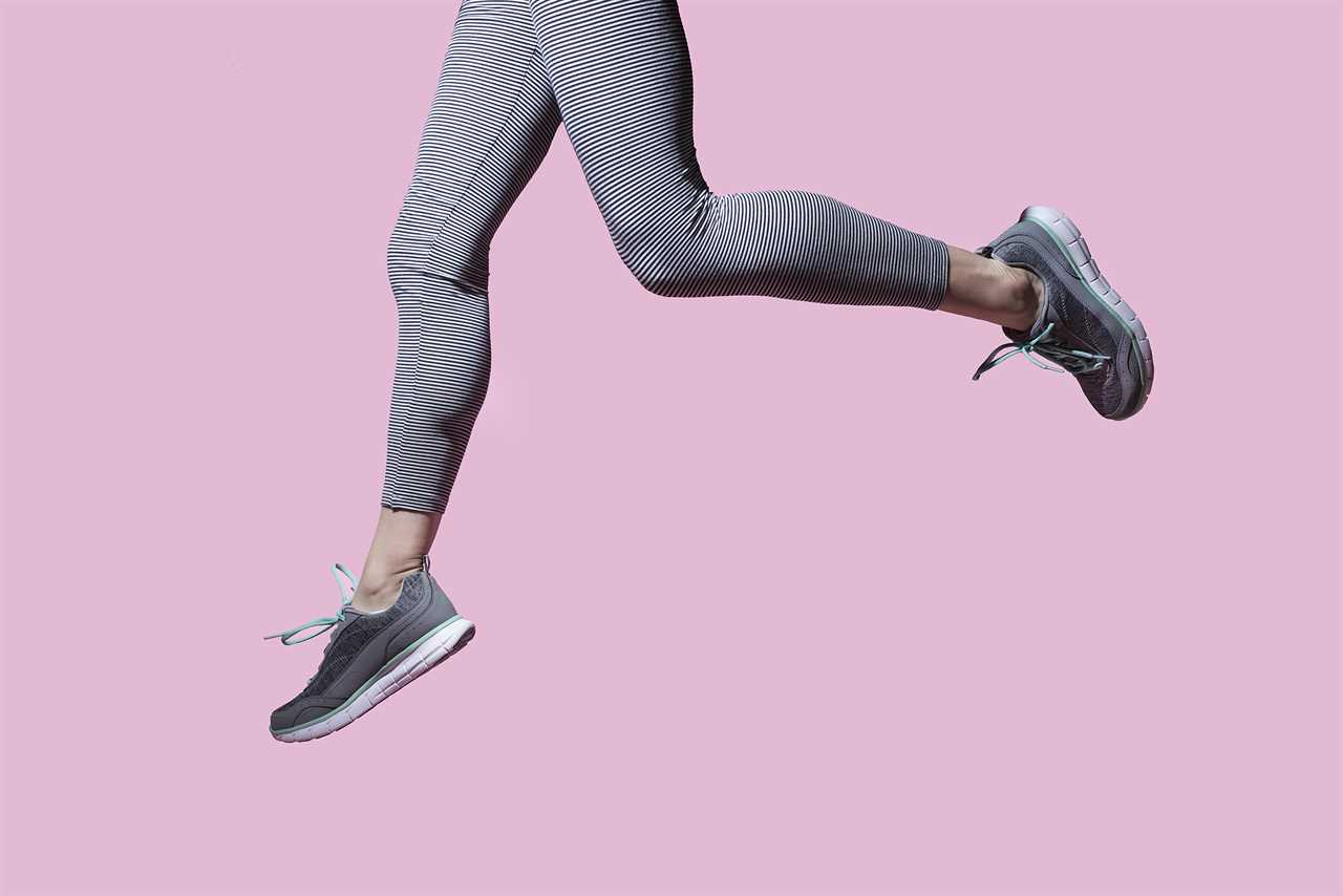 running-jumping-sports-shoes-fitness-health-success-betterment-motto-stock