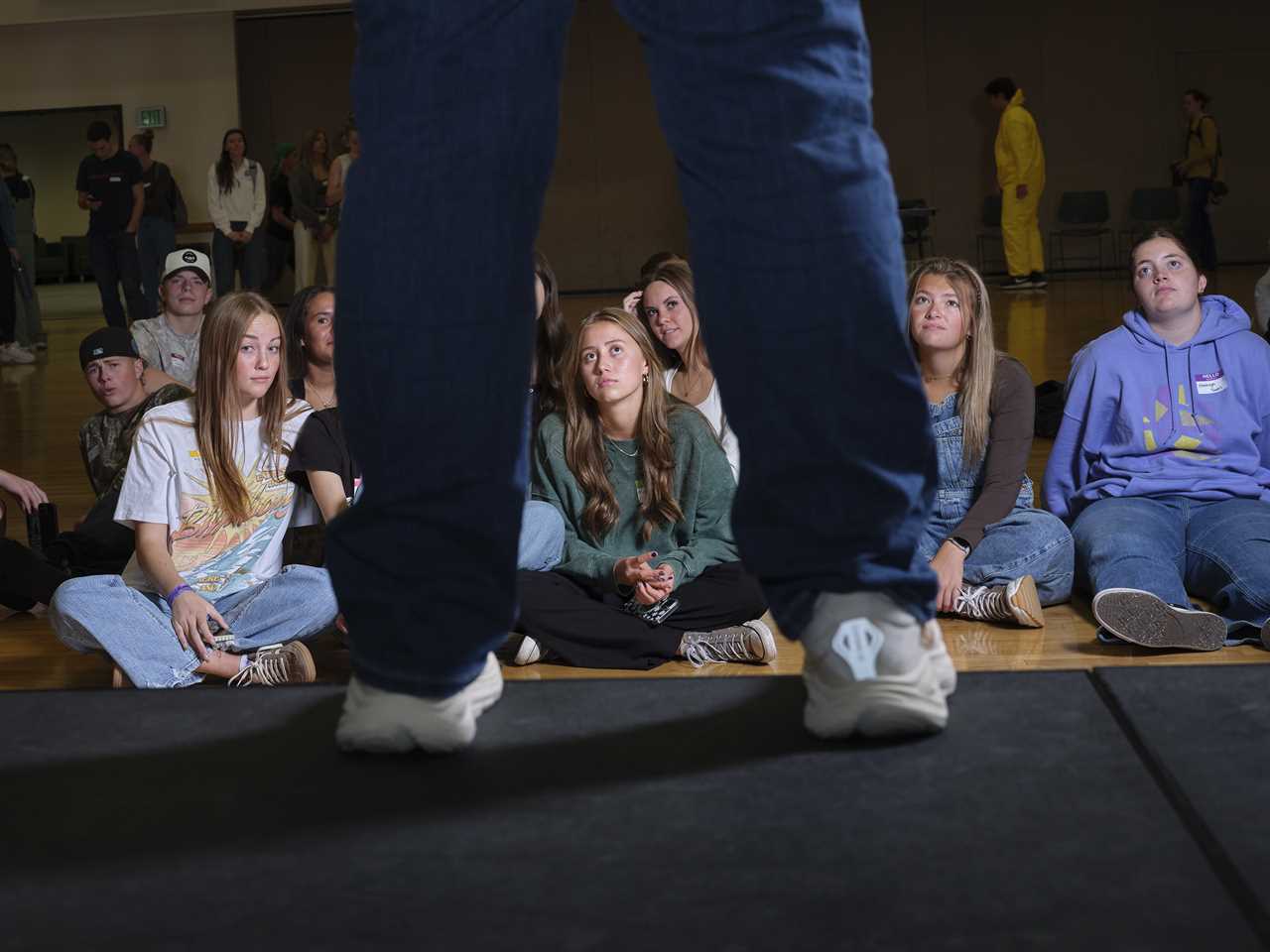 Students participate in Operation Outbreak on Oct. 3, 2025 at Utah Valley University in Orem, Utah.