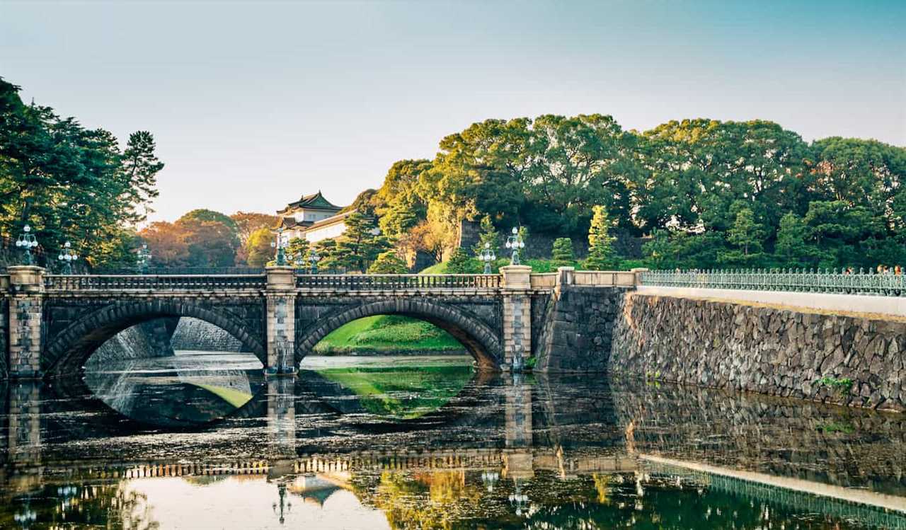 a peaceful garden near the Imperial Palace in beautiful Tokyo, Japan