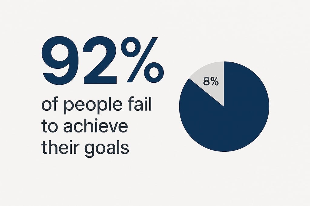 92% of people fail to achieve their goals