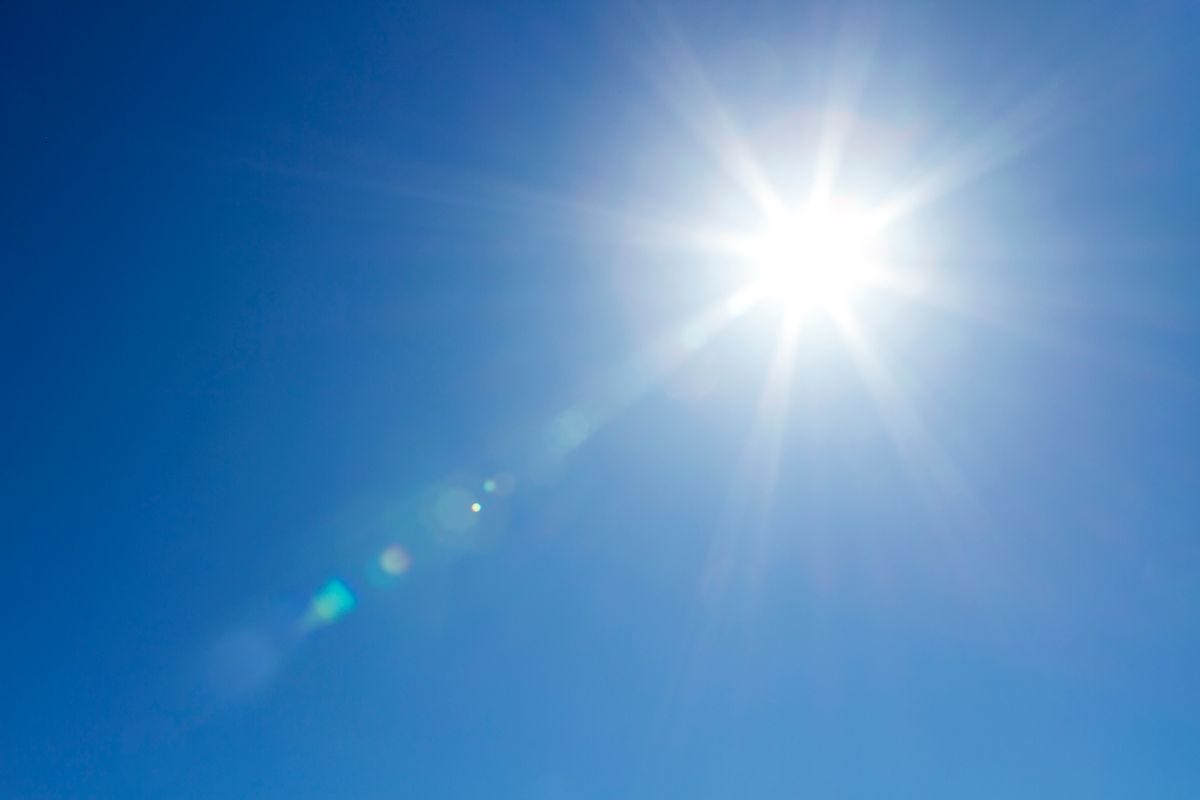 Sun in a blue sky